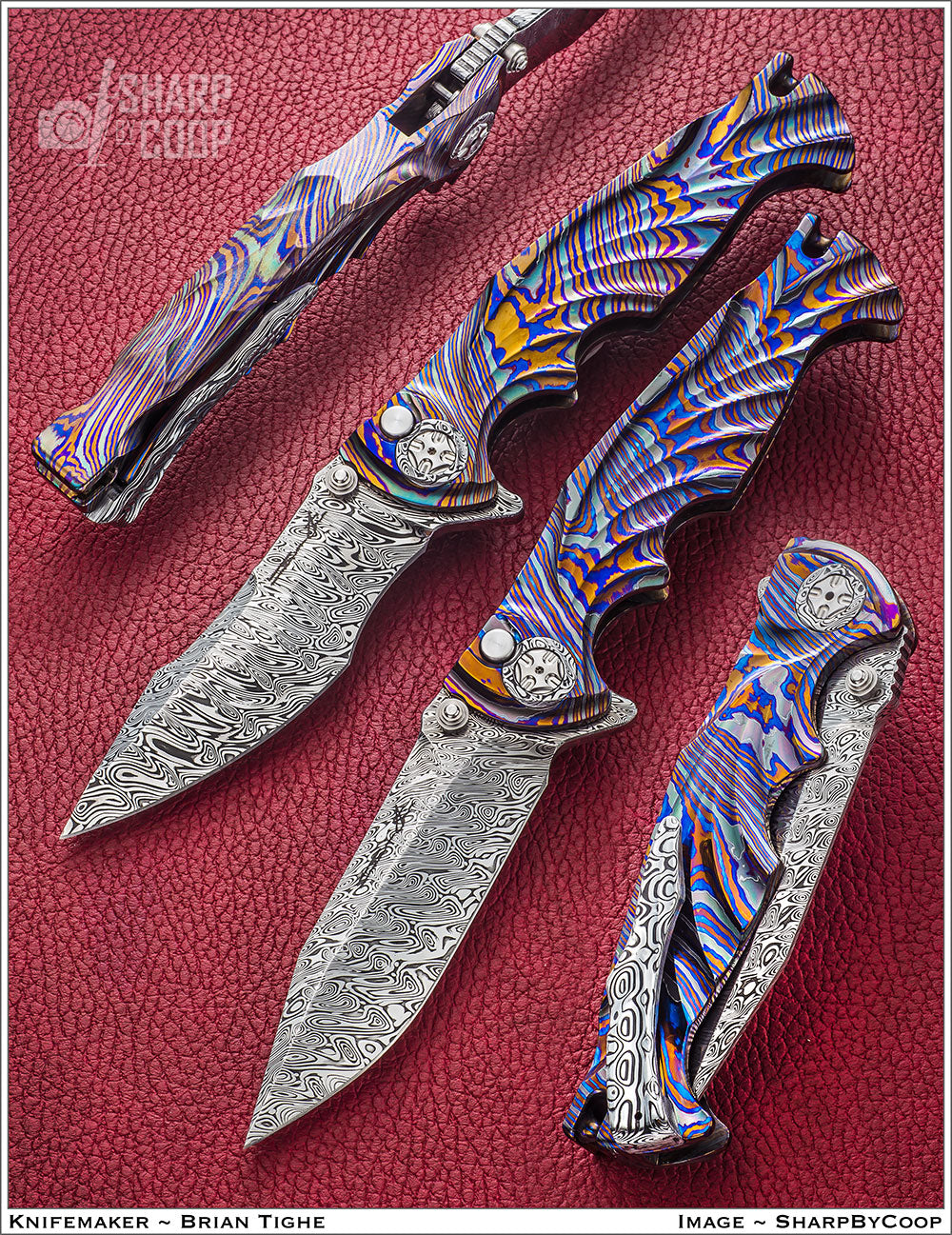 Tighe Breaker Black Timascus Integrals With Damasteel Blade’s