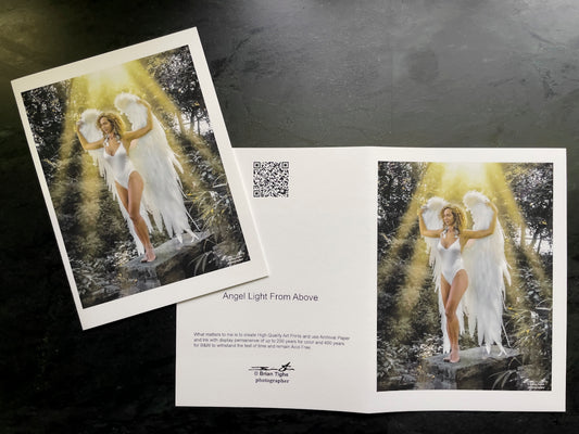 Angel Light From Above Greeting Card