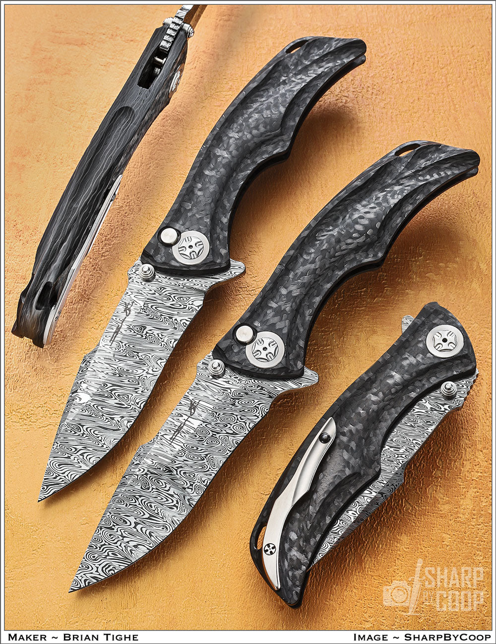 Tighe Down Carbon Fiber Integral’s With Damasteel Blades