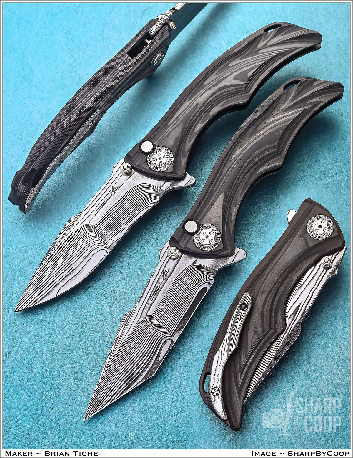 Tighe Down Unidirectional Carbon Fiber Integrals With Stripped Damasteel Blade’s